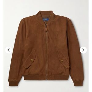 Polo Ralph Lauren Brown Suede Bomber Jacket